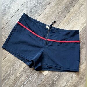 🛍️Vintage Nautica Zipper front 2 inch board shorts Size medium (navy/red color
